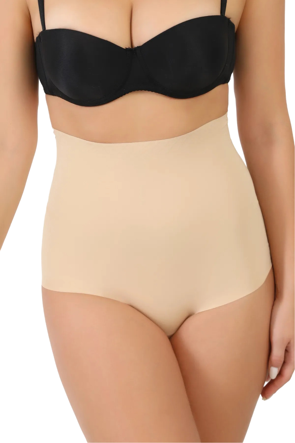 Yüksek Bel Toparlayıcı Dikişsiz Lazer Kesim Slip Korse Külot – Ten Rengi
