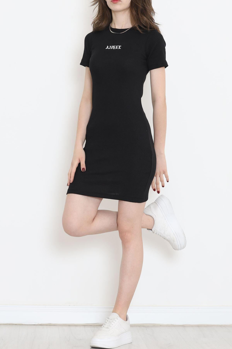 Dantel BABE&ANGEL Serisi Siyah Elbise 