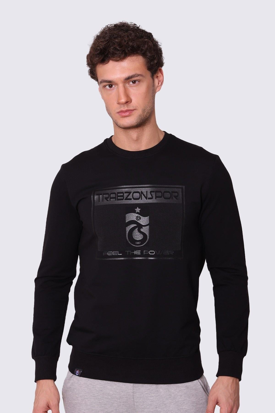 SWEAT BİSİKLET YAKA ÖNÜ SİLİKON TS BASKILI