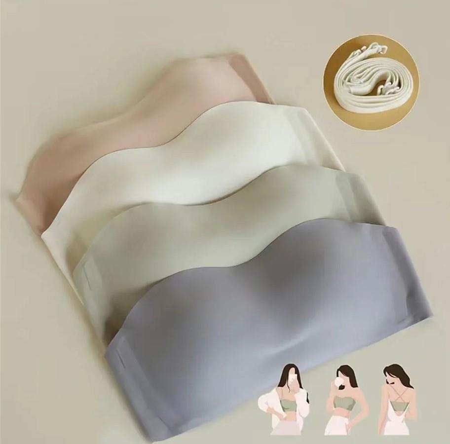 Bulut Lazer Kesim Ekru Straplez Sütyen