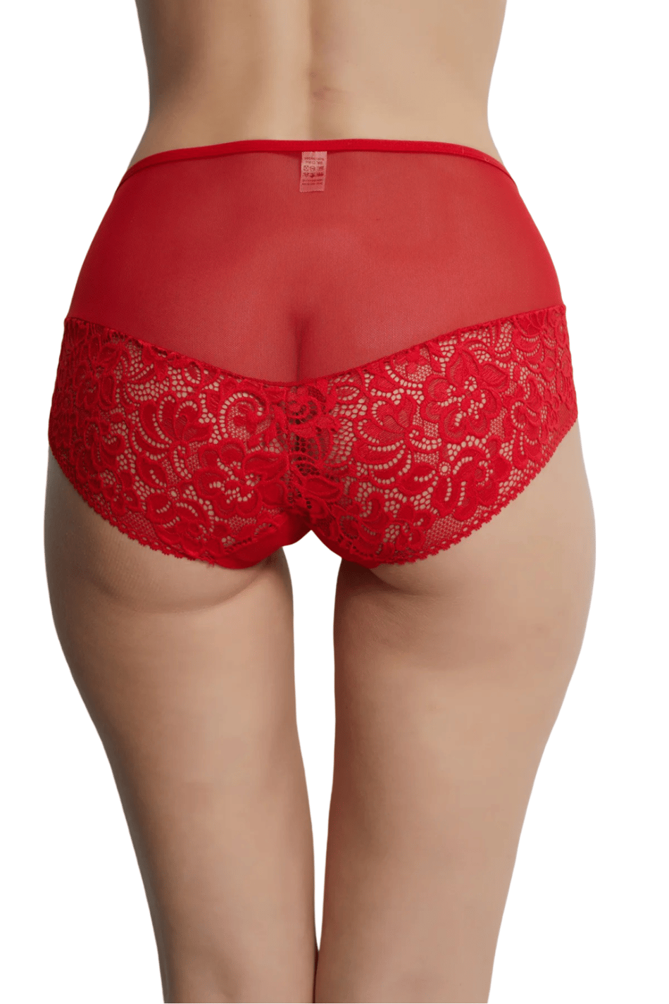 Dantel Bato Model Tül Kumaş Belden Arkaya Dantel Detaylı Kadın Külot