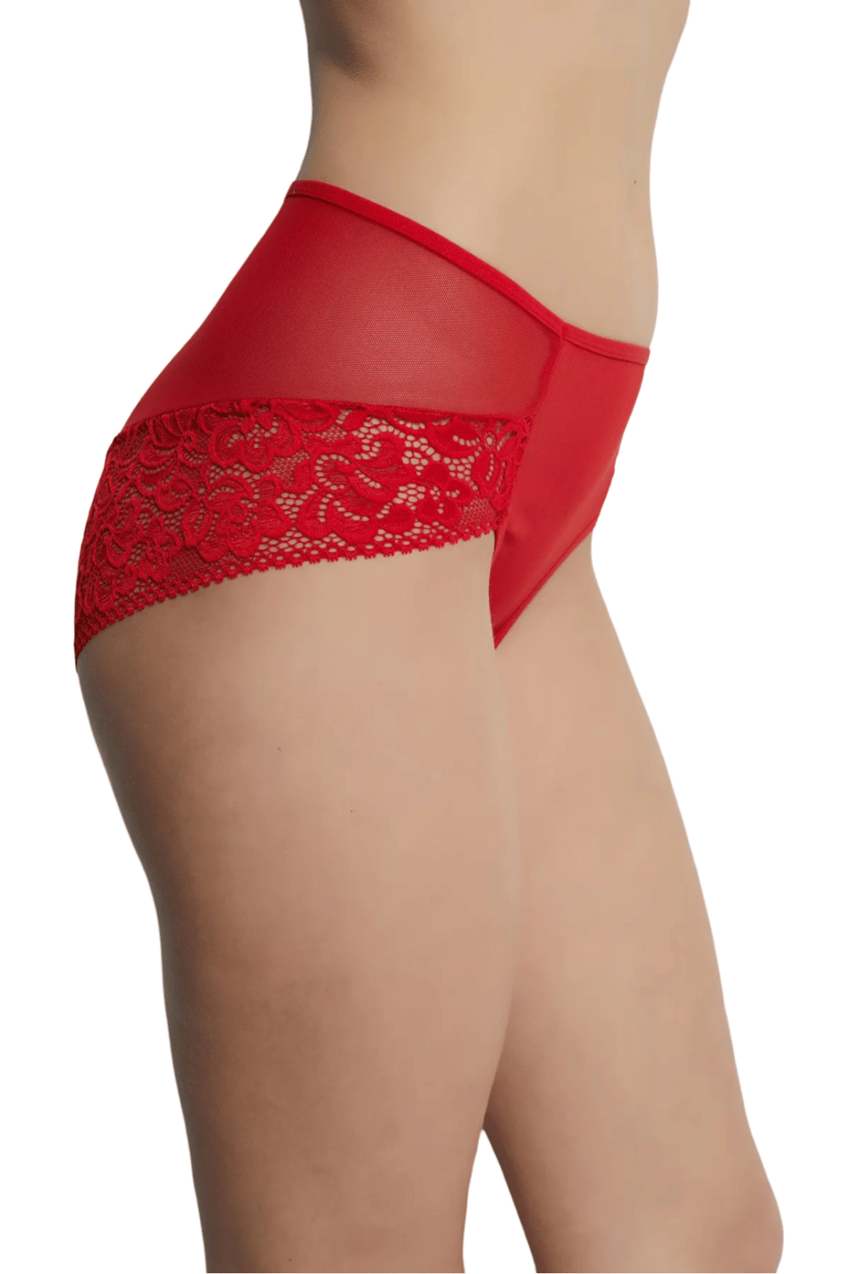 Dantel Bato Model Tül Kumaş Belden Arkaya Dantel Detaylı Kadın Külot