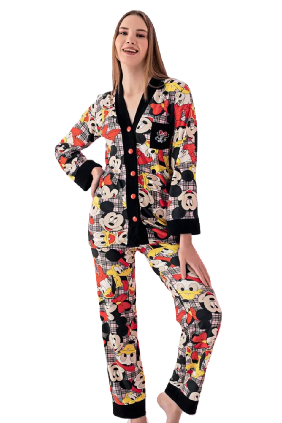 Dantel Dİsney Koleksiyonu Siyah Kalın Yaka