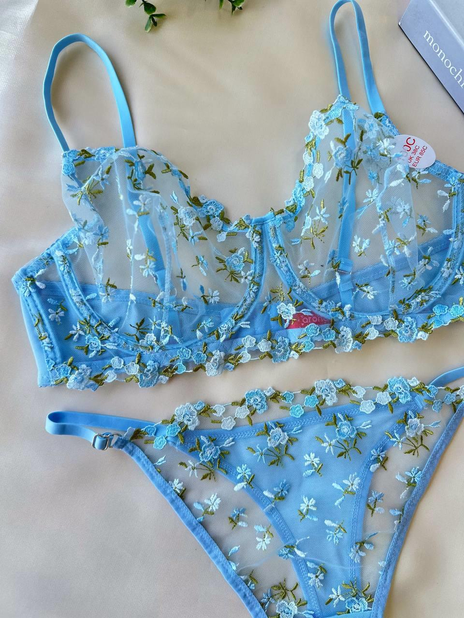 DANTEL Ice Blossom C & D cup Büyük Beden Bralet Takım 