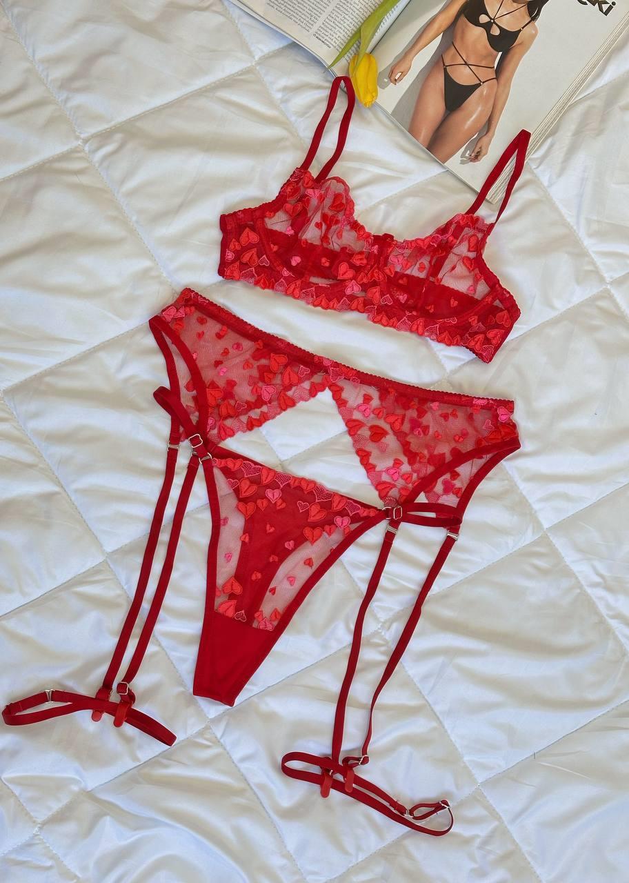 Dantel LOVE B CUP Bralet Takımı Ekru