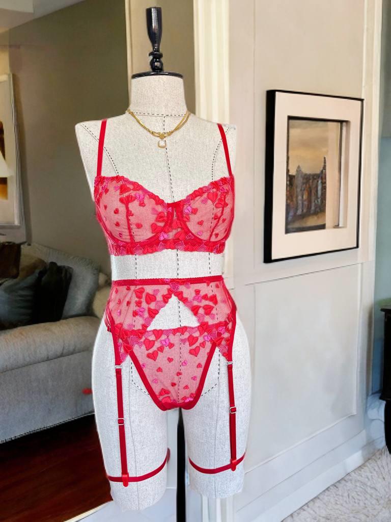 DANTEL Love C & D cup Büyük Beden Bralet Takım 