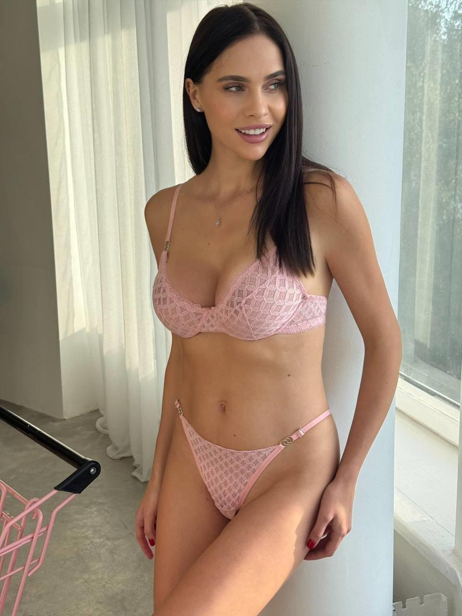 Dantel Pink Girl Bralet Takımı