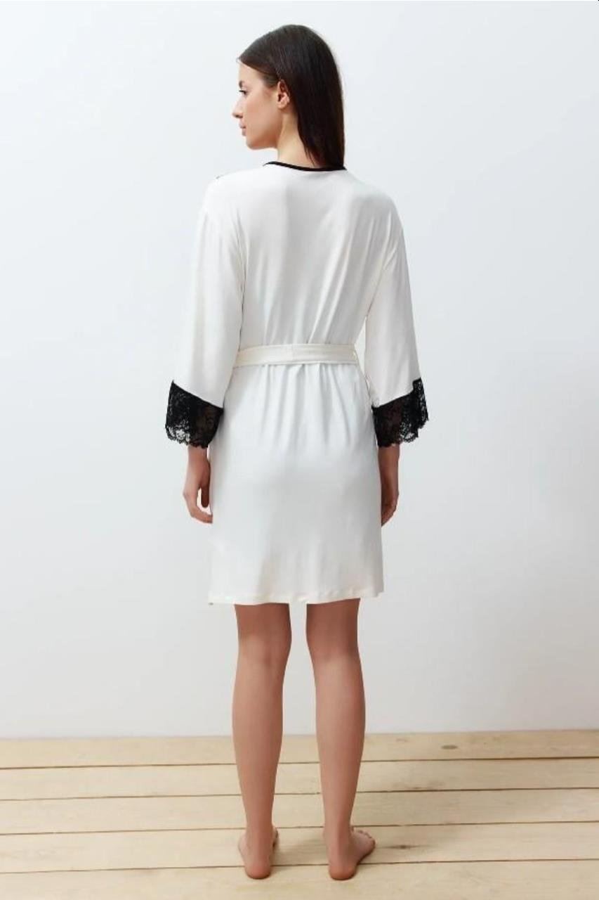 Dantel Vintage Angel Pamuklu Sabahlık