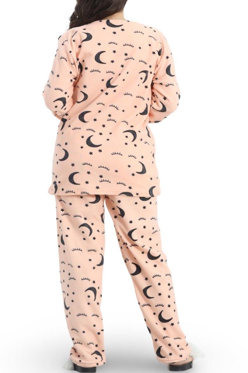 Somon Renkli Büyük Beden Pijama Takımı