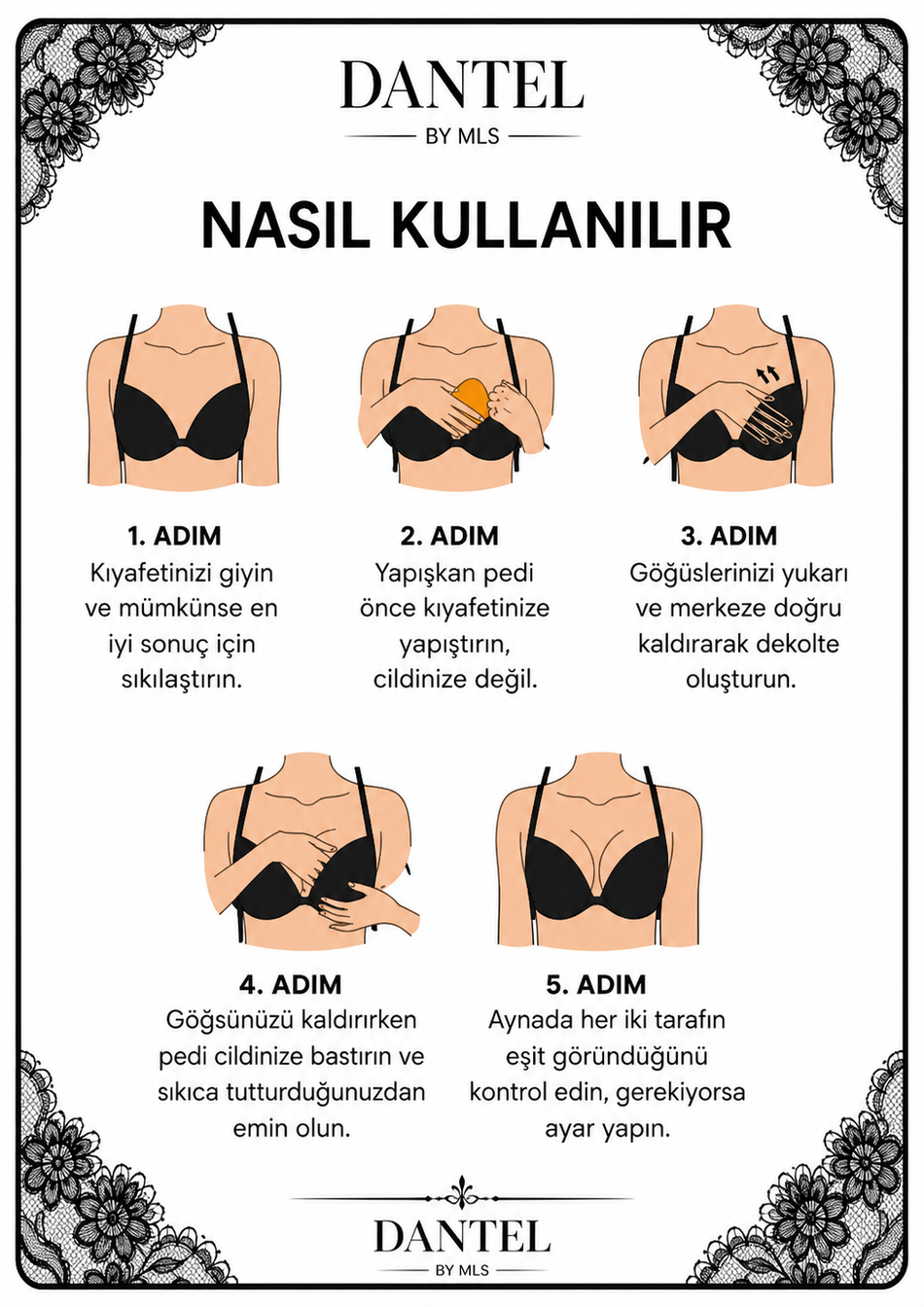 Ten Rengi Ekstra Destekli Çift Taraf Yapışkanlı Push Up Destek Ped
