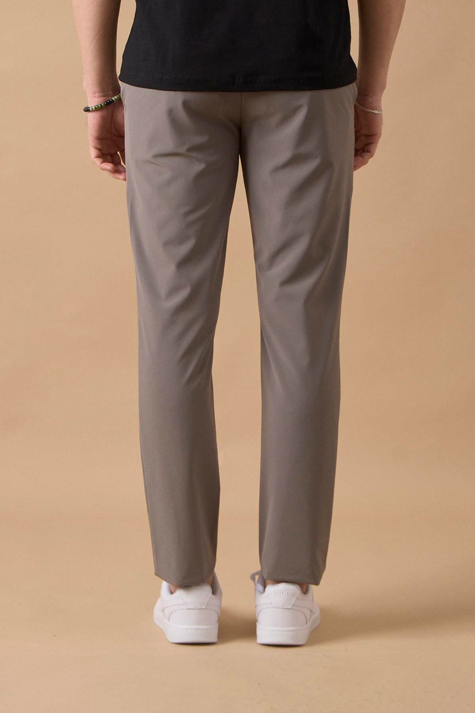 Erkek Gri Slim Fit Lastikli Bel Esnek Kumaş Dar Kesim Jogger Pantolon