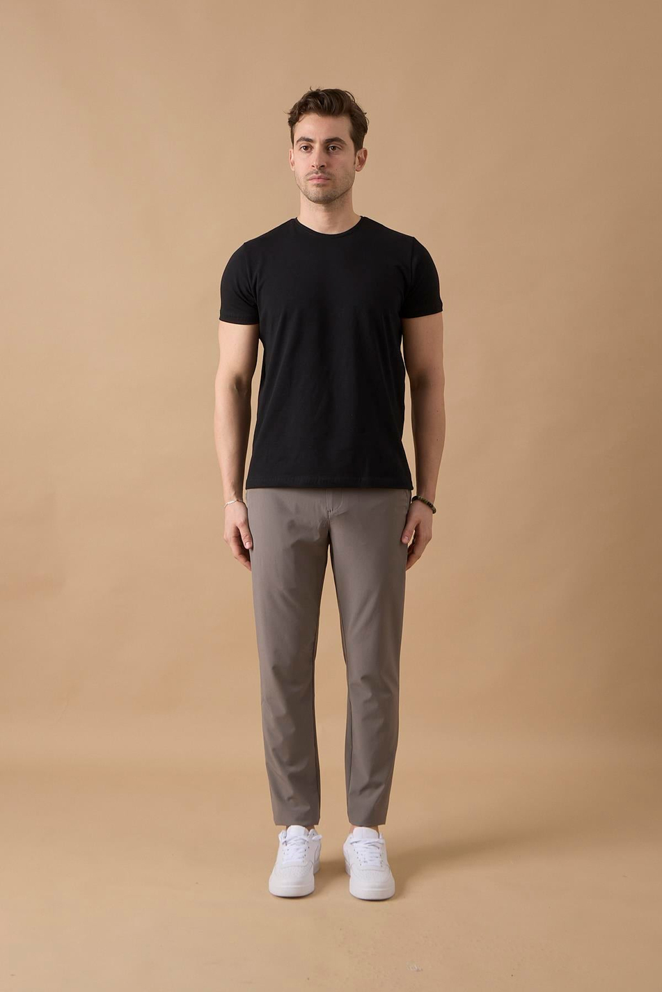 Erkek Gri Slim Fit Lastikli Bel Esnek Kumaş Dar Kesim Jogger Pantolon