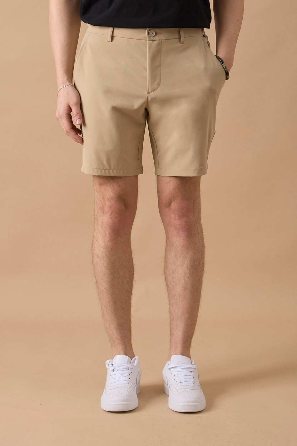 Erkek Bej Jogger Fit Şort