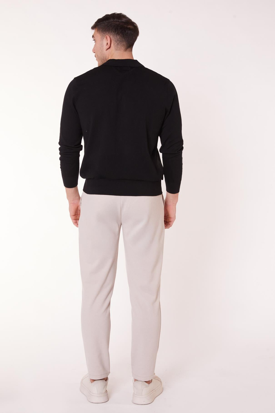  Men Drawstring Waist Side Pocket Slim Fit Jogger Pants  Beige
