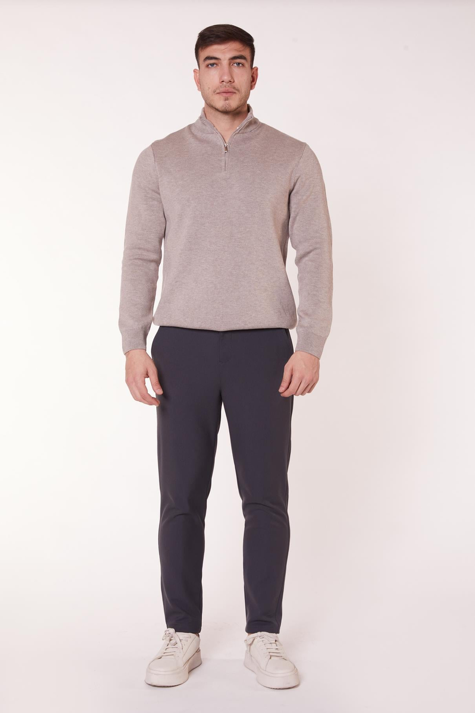  Men Chino Back Pocket Classic Pants  Anthracite