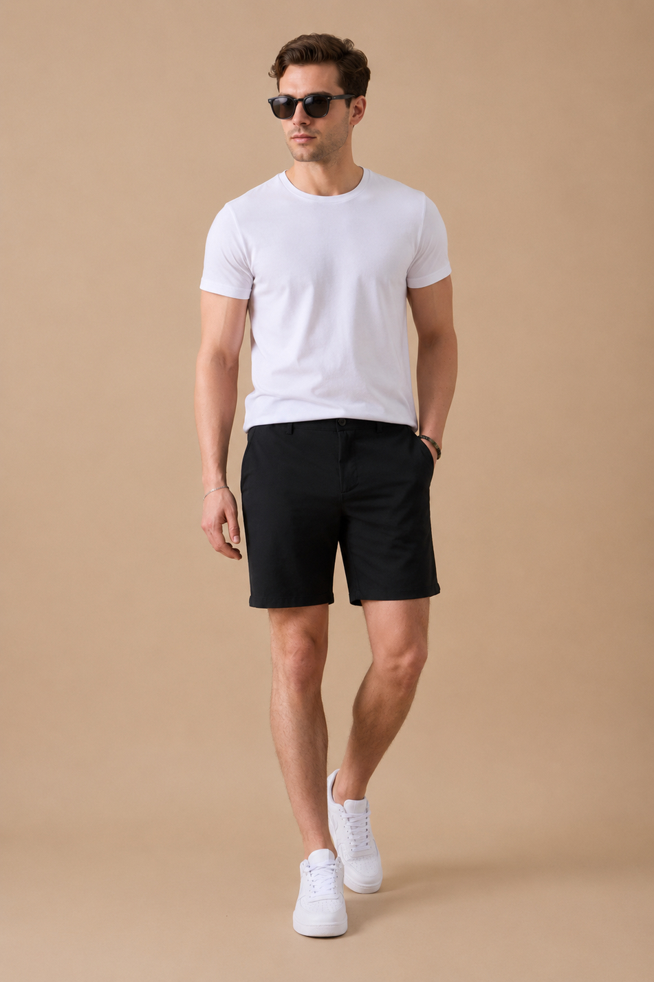 Erkek Siyah Jogger Fit Şort