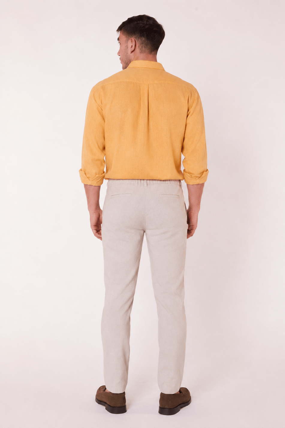Men’s Side Pocket Slim Fit Beige Chino Pants