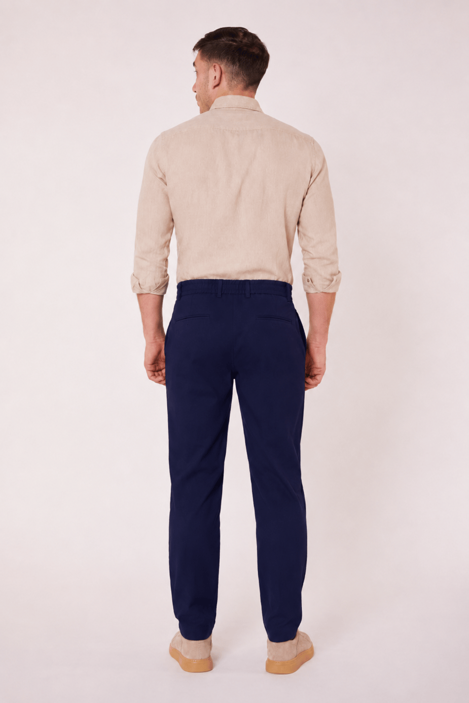 Men’s Side Pocket Slim Fit Navy Chino Pants