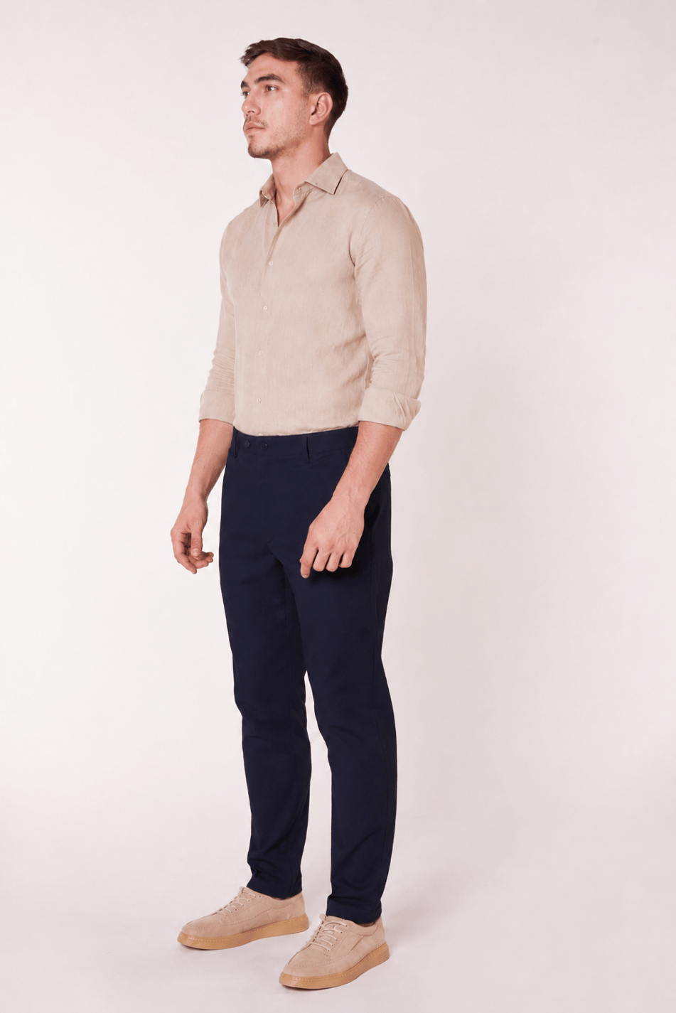 Men’s Side Pocket Slim Fit Navy Chino Pants