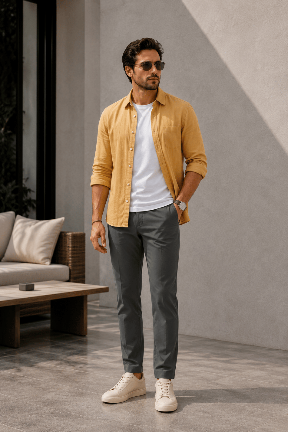 Mens Back Pockets Zippered Green Jogger Pants