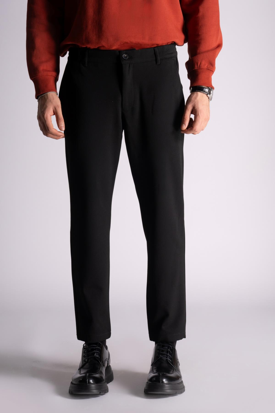 Beli Yarım Lastikli Chino Crop Pantalon