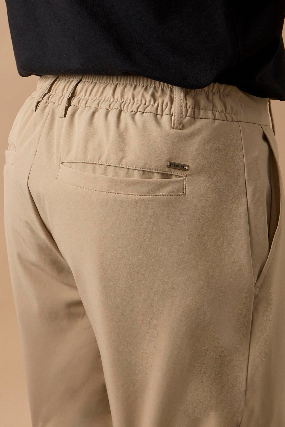 Erkek Bej Jogger Fit Şort