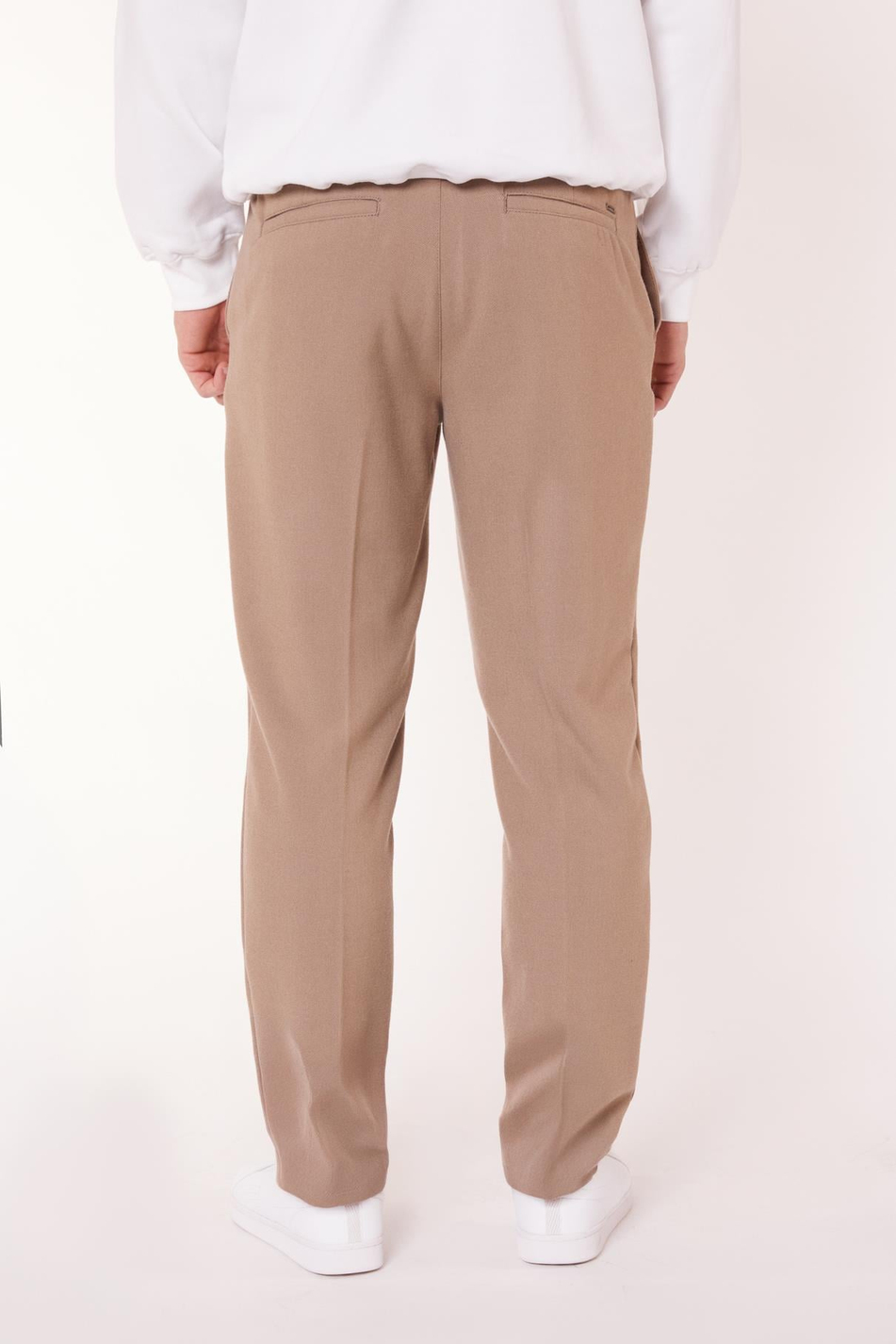 Men Half-Elastic Waist Zippered Vizon Chino Pant