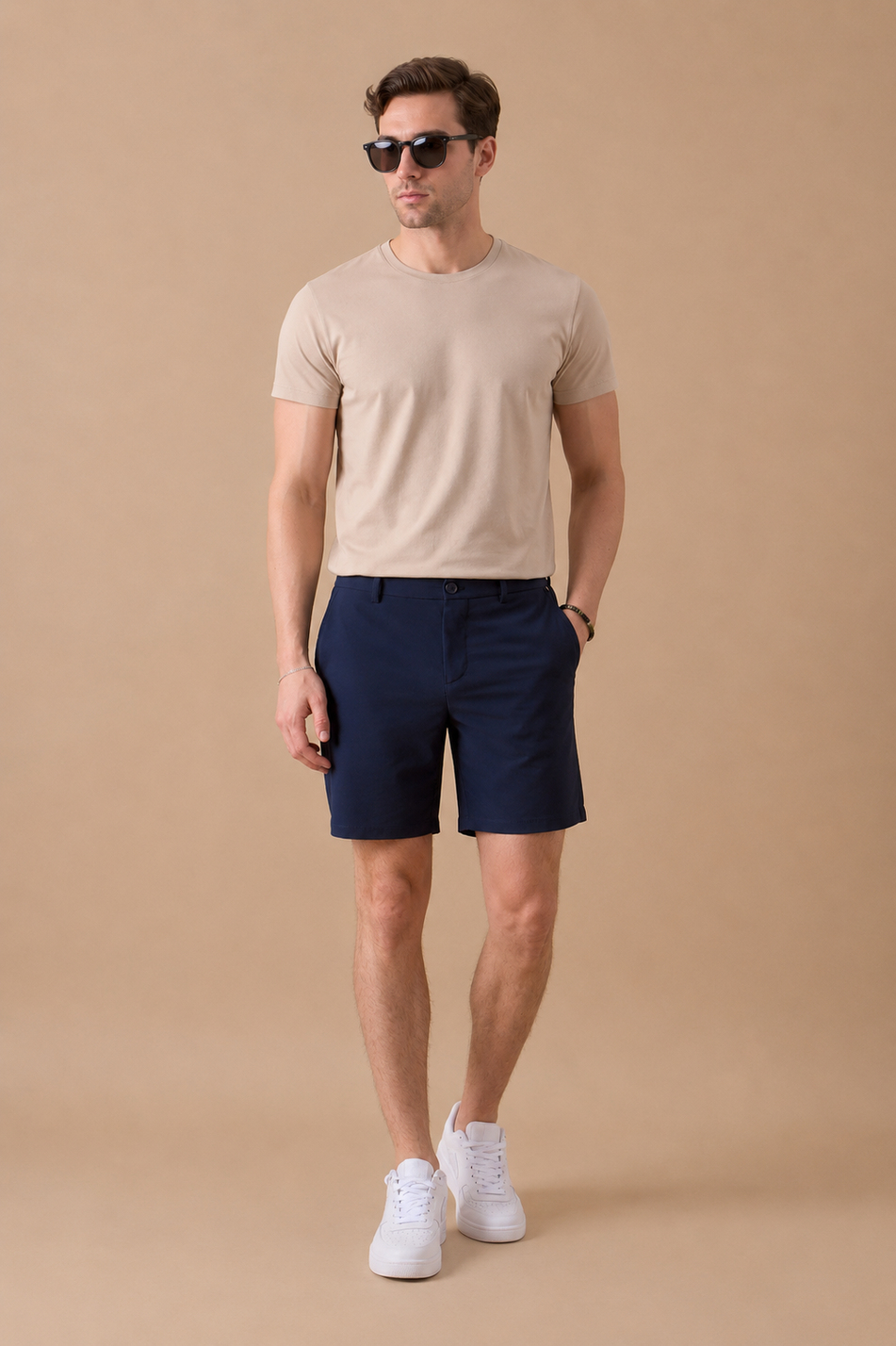 Erkek Lacivert Jogger Fit Şort