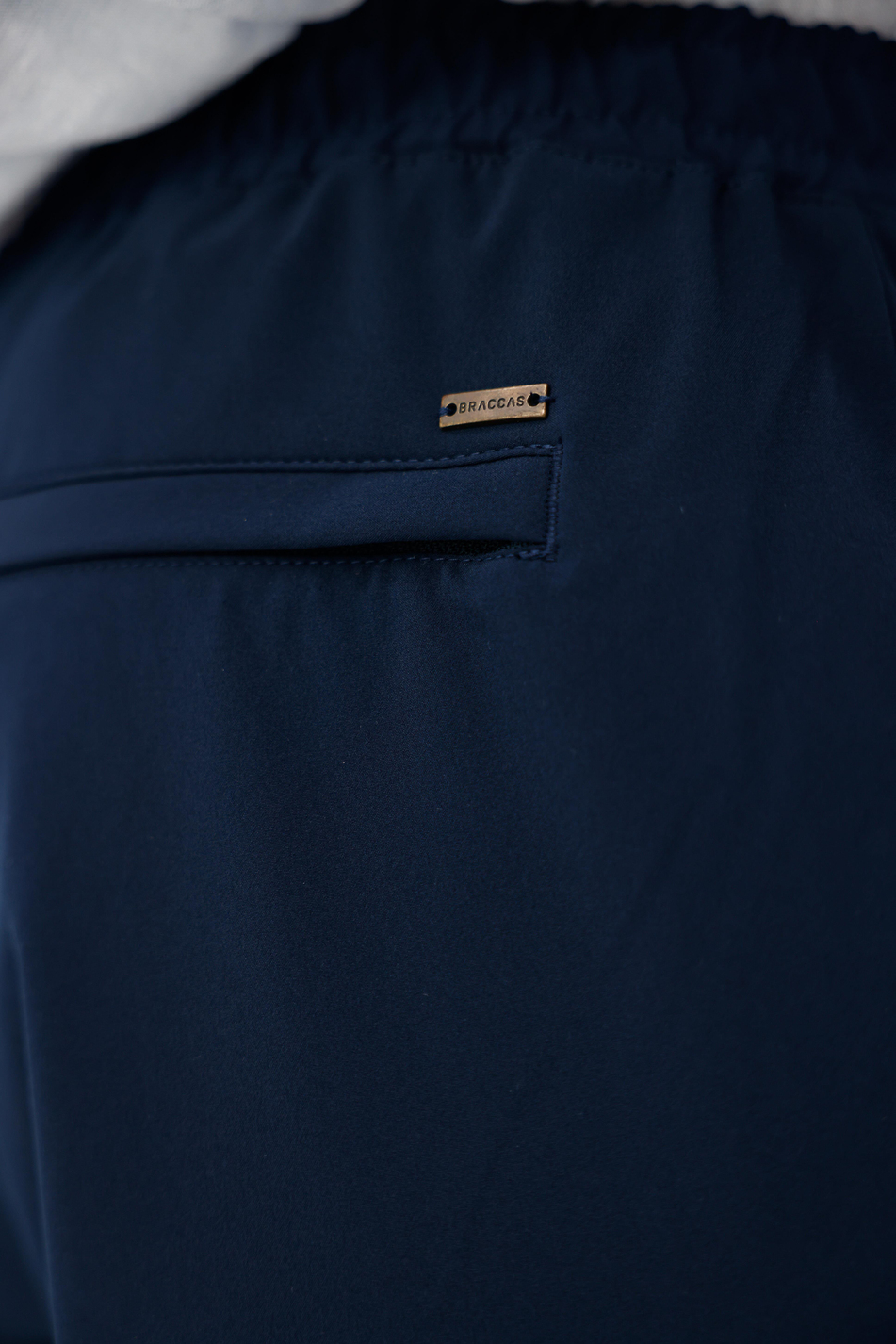Erkek Lacivert Slim Fit Lastikli Bel Esnek Kumaş Dar Kesim Pantolon