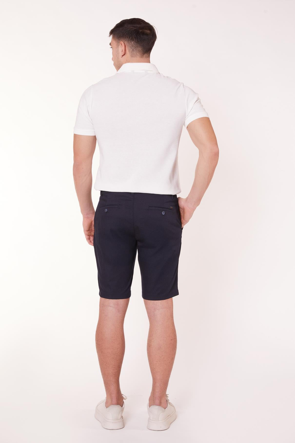 Erkek Modal Karşımlı Chino Slim Fit Şort Lacivert