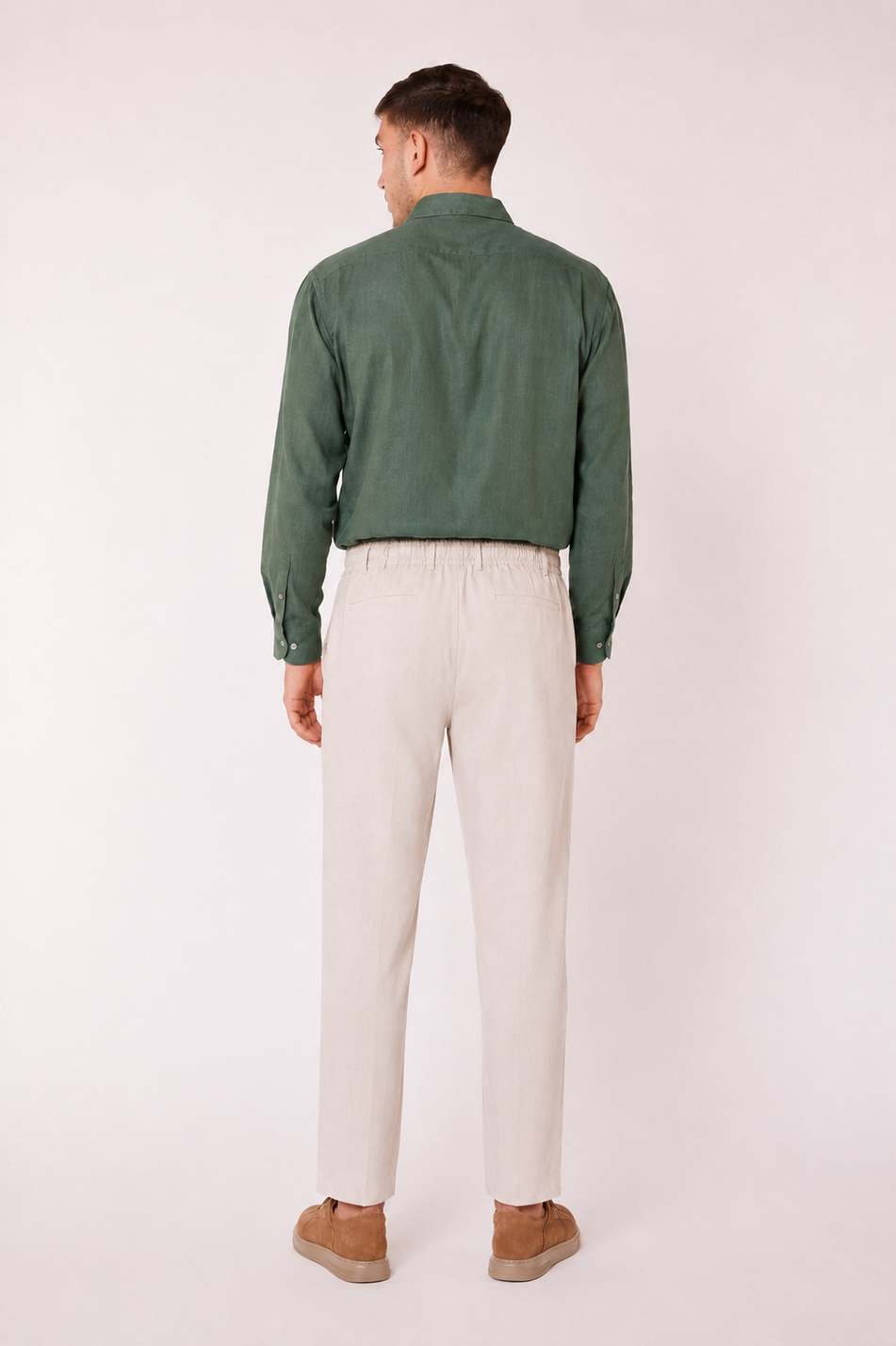 Erkek Yandan Cepli Dokulu Rahat Kalıp Taş Pantolon