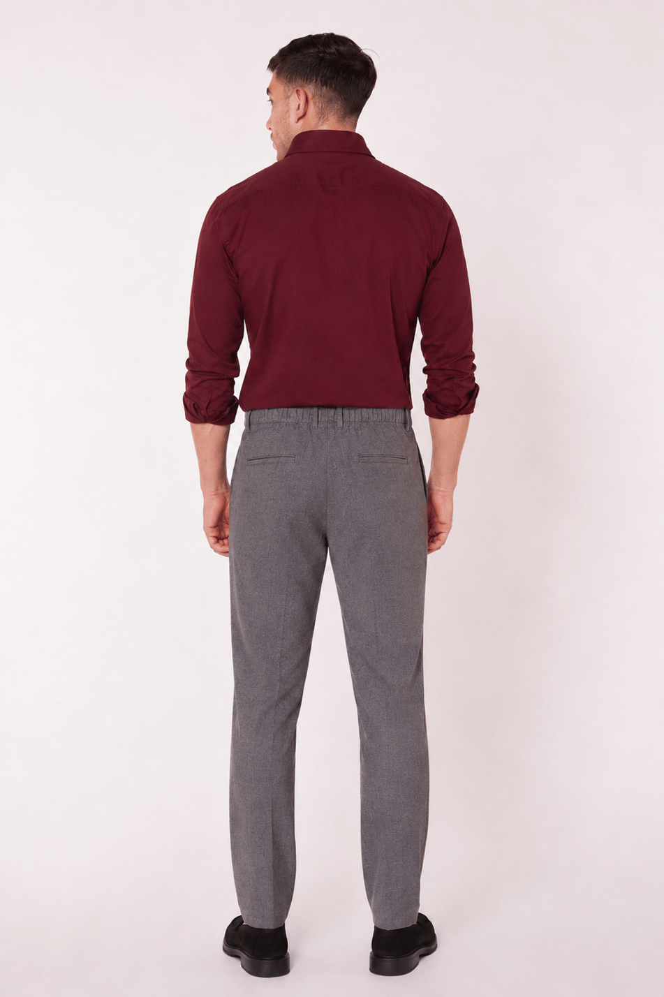 Erkek Yandan Cepli Slim Fit Gri Chino Pantolon