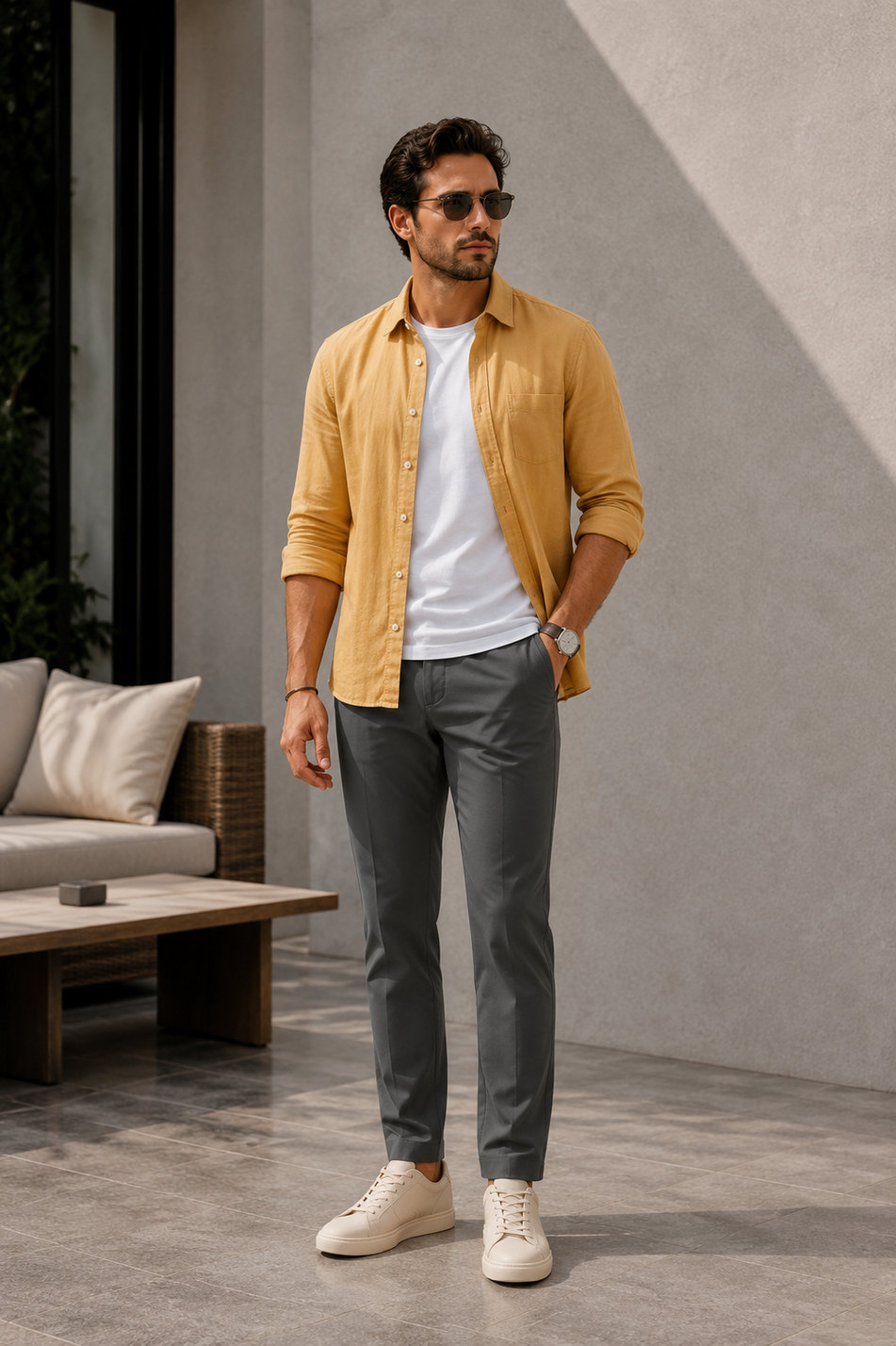 Erkek Yeşil Slim Fit Lastikli Bel Esnek Kumaş Dar Kesim Jogger Pantolon