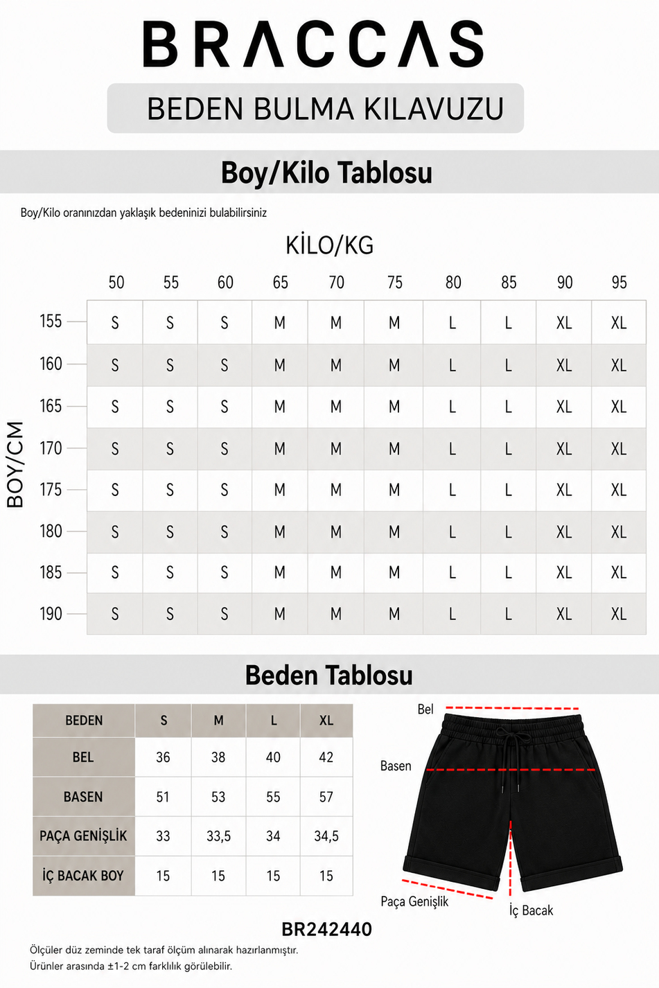 Kadın Beli Lastikli Jogger Şort Siyah