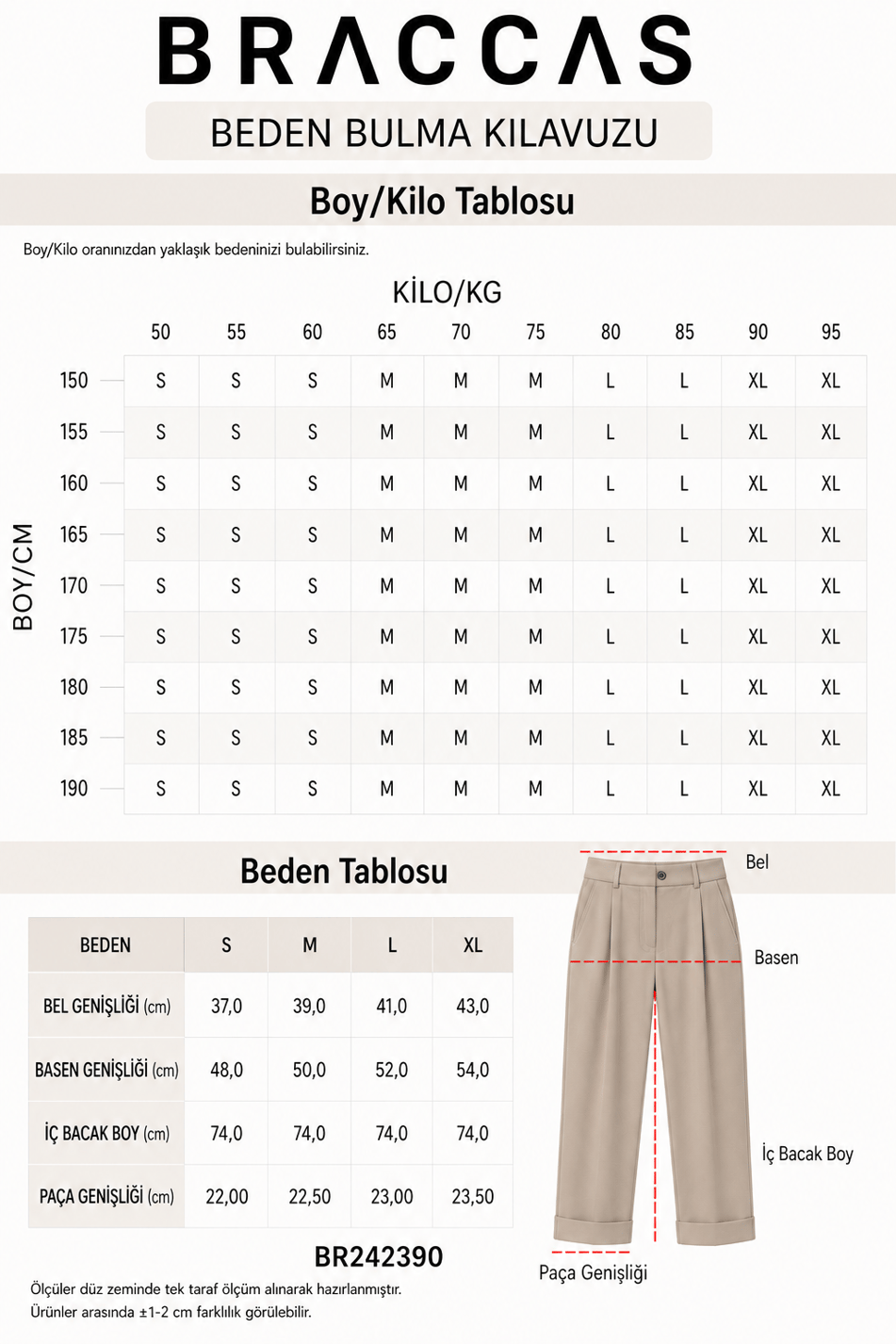  Women Half Elastic Waist Double Pleated Cuffed Pants  Stone