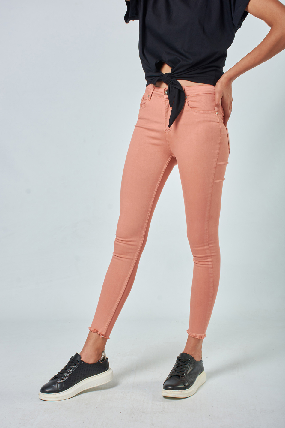 030094 SKINNY PANTS Pembe-Coral