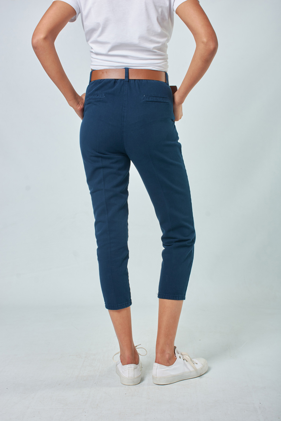 030109 PLEATED COTTON PANTS Moonlıt Ocean-Coral