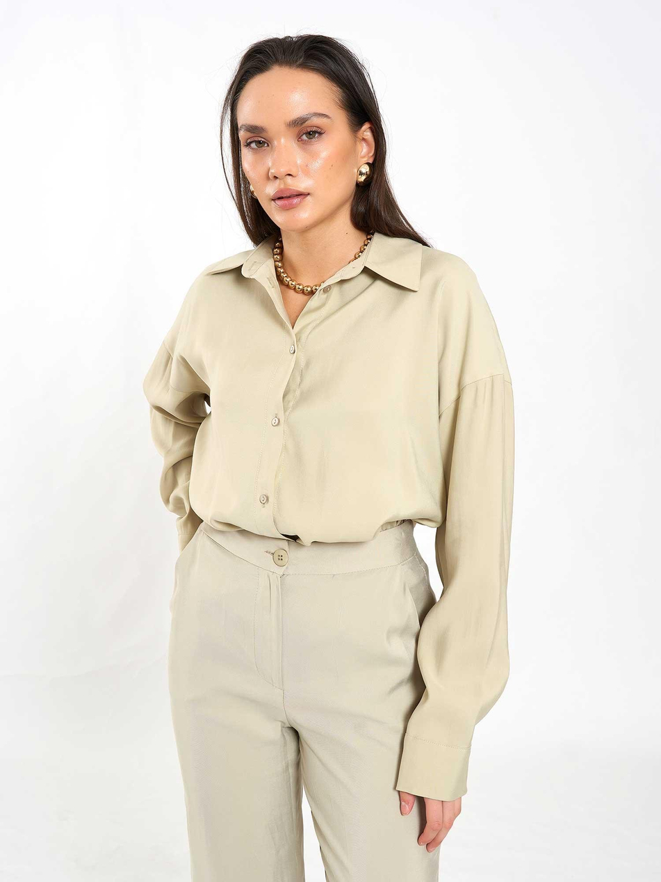 080798 Basic Gömlek Açık YeşilCoral