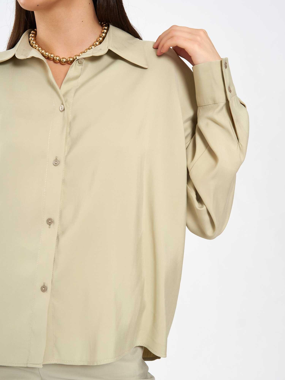 080798 Basic Gömlek Açık YeşilCoral