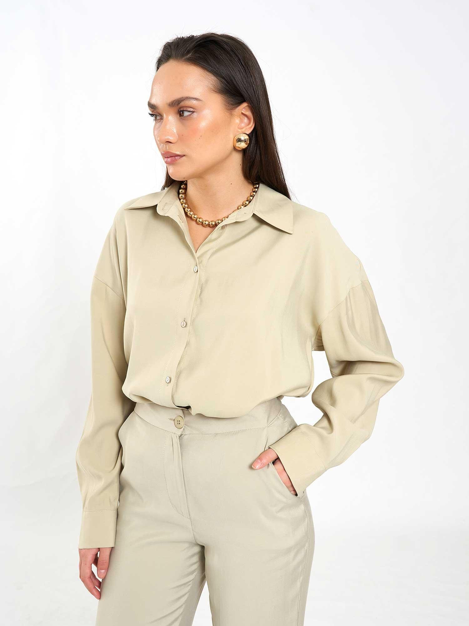 080798 Basic Gömlek Açık YeşilCoral