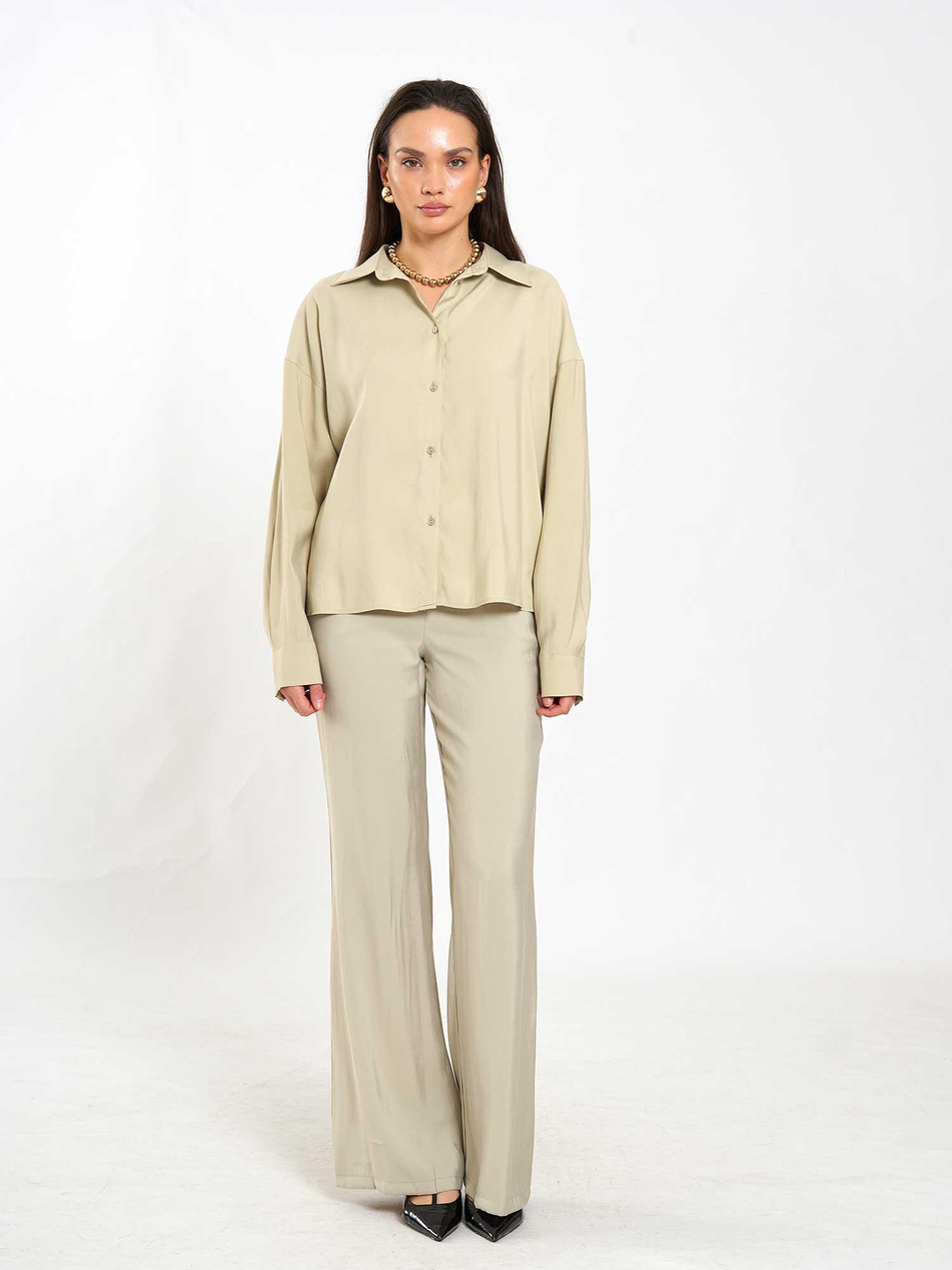 080798 Basic Gömlek Açık YeşilCoral