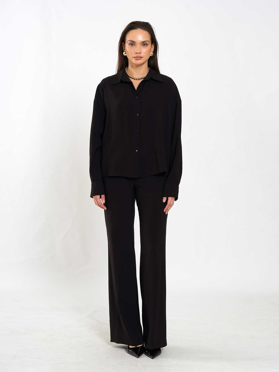 080798 Basic Gömlek SiyahCoral