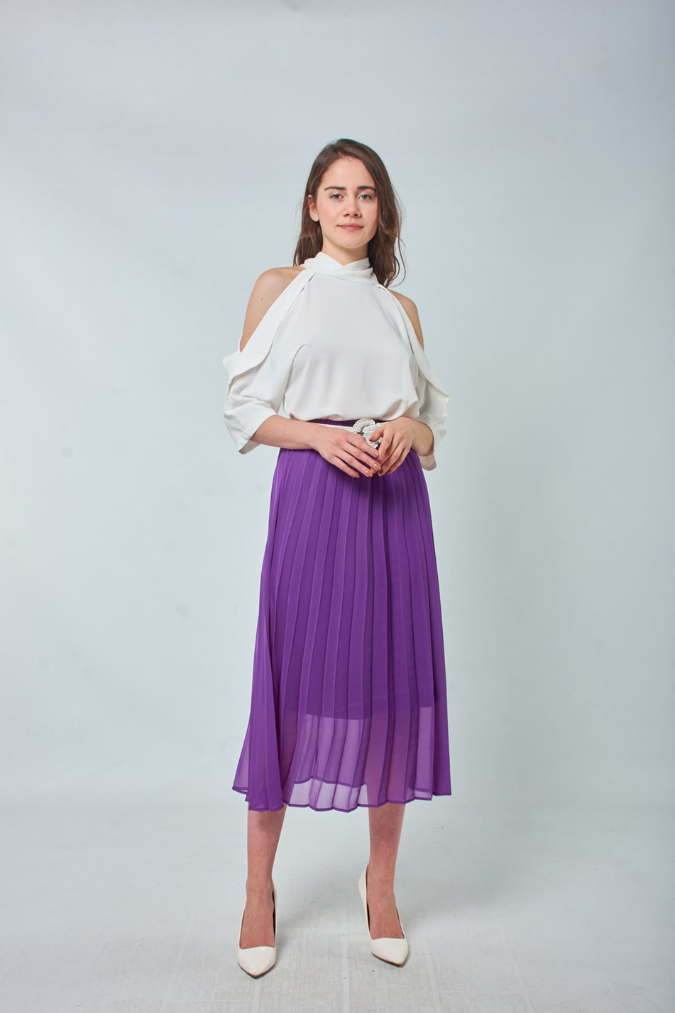 11197 Piliseli Etek Mor-Coral