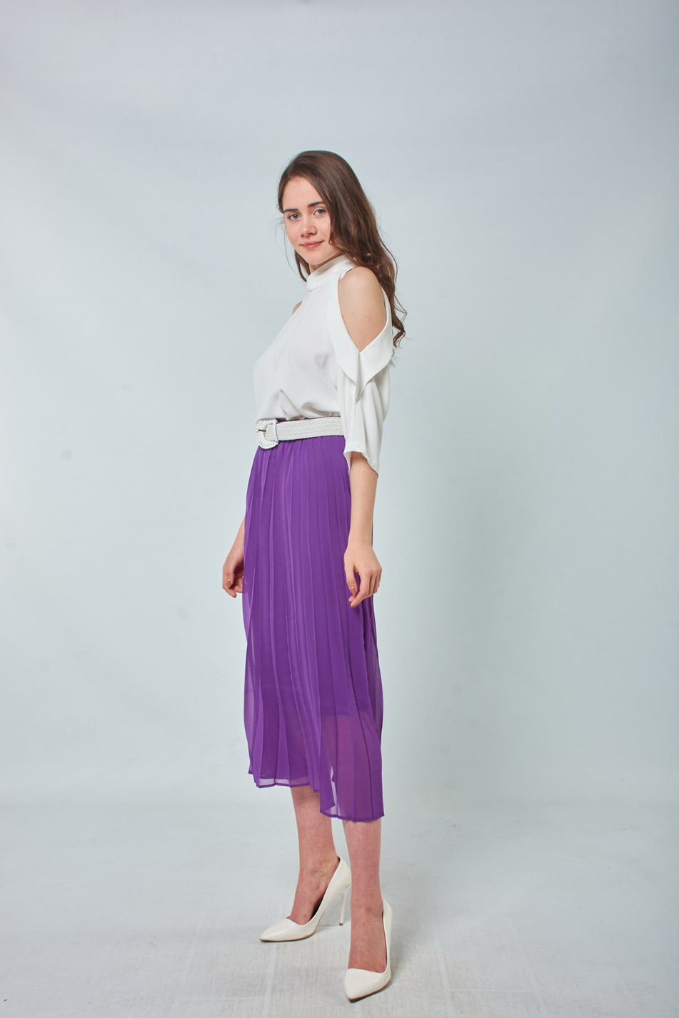 11197 Piliseli Etek Mor-Coral