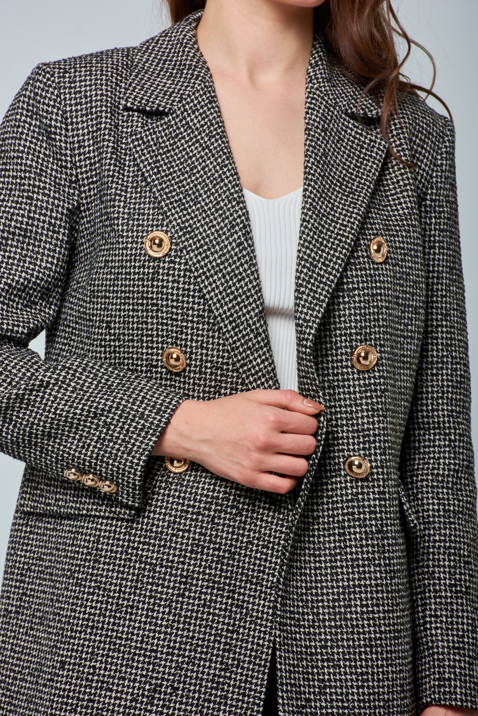 38086 Balıksırtı Ceket Füme-Coral