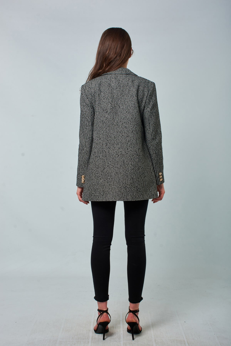 38086 Balıksırtı Ceket Füme-Coral