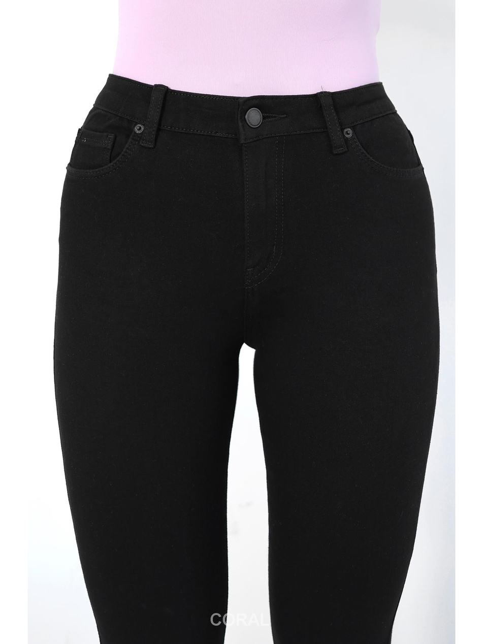 7278 Yüksek Bel Dar Paça Pantolon SiyahCoral
