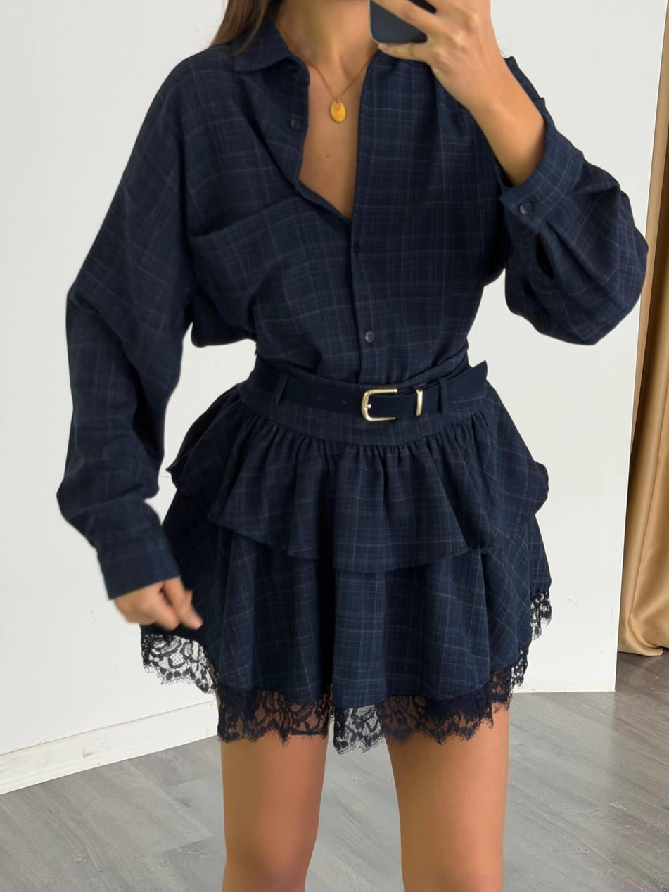 Altı Tül Etek 37180 LacivertCoral