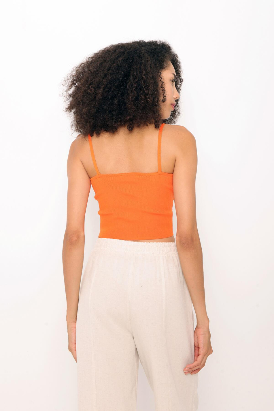 Askılı Kısa Atlet Oranj-Coral