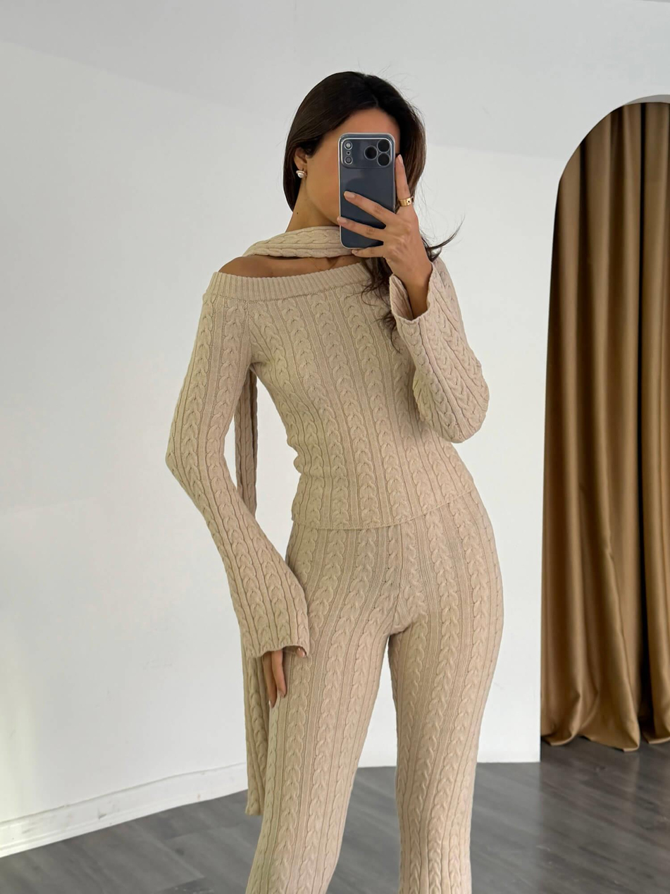 Atkılı Triko Takım 4670 TaşCoral